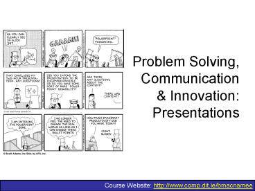 Problem Solving, Communication presentation | free to view