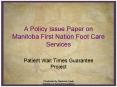 A Policy Issue Paper on Manitoba First Nation Foot Care Services PowerPoint PPT Presentation