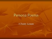 Persona Poems