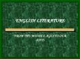 ENGLISH LITERATURE PowerPoint PPT Presentation