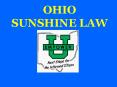OHIO SUNSHINE LAW PowerPoint PPT Presentation