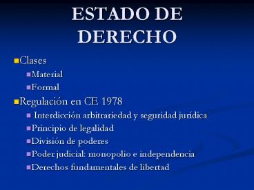 ESTADO DE DERECHO