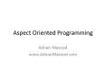 Aspect Oriented Programming PowerPoint PPT Presentation