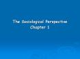 The Sociological Perspective PowerPoint PPT Presentation