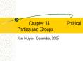 Chapter 14        Political Parties and Groups PowerPoint PPT Presentation