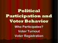 Political Participation and Voter Behavior PowerPoint PPT Presentation