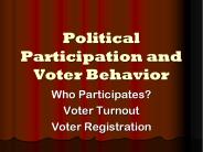 Political Participation and Voter Behavior