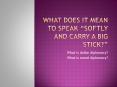 What does it mean to speak  PowerPoint PPT Presentation