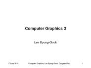 Computer Graphics 3