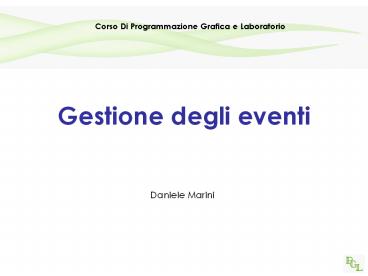 Gestione degli eventi