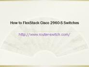 How to FlexStack Cisco 2960-S Switches