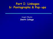 Part I: Linkages b: Pantographs