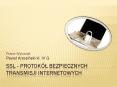 SSL - protok PowerPoint PPT Presentation