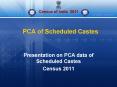 PCA of Scheduled Castes PowerPoint PPT Presentation