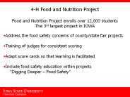 4-H Food and Nutrition Project