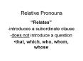 Relative Pronouns PowerPoint PPT Presentation
