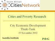 Cities and Poverty Research