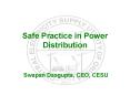 Safe Practice in Power Distribution PowerPoint PPT Presentation
