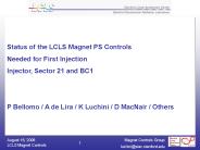 Injector, Sector 21, Bunch Compressor 1