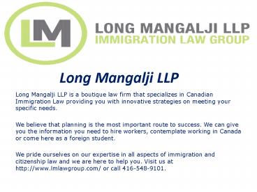 Long Mangalji Client Review.