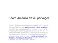 South America travel packages