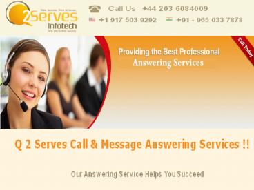 Best Answering Services - q2serves