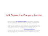 Loft Conversion Company London