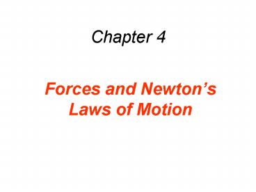 Forces and Newton