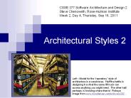 Architectural Styles 2