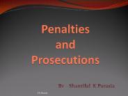 Penalties and Prosecutions