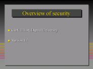 Overview of security