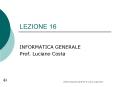LEZIONE 16 PowerPoint PPT Presentation
