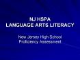 NJ HSPA LANGUAGE ARTS LITERACY PowerPoint PPT Presentation