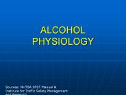 ALCOHOL PHYSIOLOGY