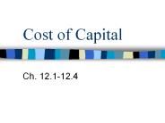 Cost of Capital
