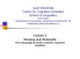 Lund University Centre for Cognitive Semiotics School of Linguistics Chris Sinha Department of Psychology, University of Portsmouth, UK christopher.sinha@semiotik.lu.se PowerPoint PPT Presentation