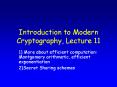 Introduction to Modern Cryptography, Lecture 11 PowerPoint PPT Presentation