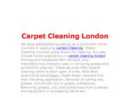 Carpet Cleaning London