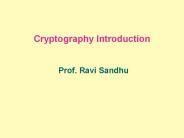 Cryptography Introduction