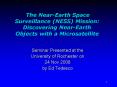 The Near-Earth Space Surveillance (NESS) Mission: Discovering Near-Earth Objects with a Microsatellite PowerPoint PPT Presentation