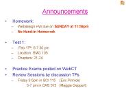 Announcements