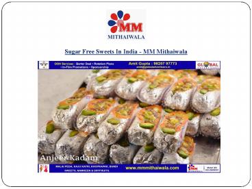 Sugar Free Sweets In India - MM Mithaiwala