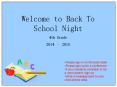 Welcome to Back To School Night PowerPoint PPT Presentation