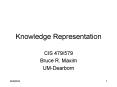 Knowledge Representation PowerPoint PPT Presentation