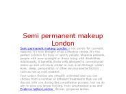 Semi permanent makeup London