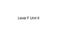 Level F Unit 9