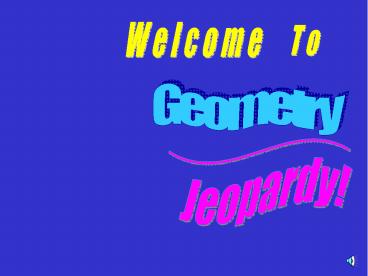 Jeopardy Template