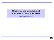 Monitoring and assimilation of SCIAMACHY data at ECMWF