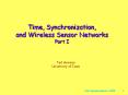 Time, Synchronization, and Wireless Sensor Networks Part I PowerPoint PPT Presentation