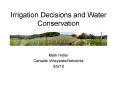 Irrigation Decisions and Water Conservation PowerPoint PPT Presentation